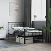 VidaXL Metal Bed Frame with Headboard-Footboard Black 100x190 Cm 355671
