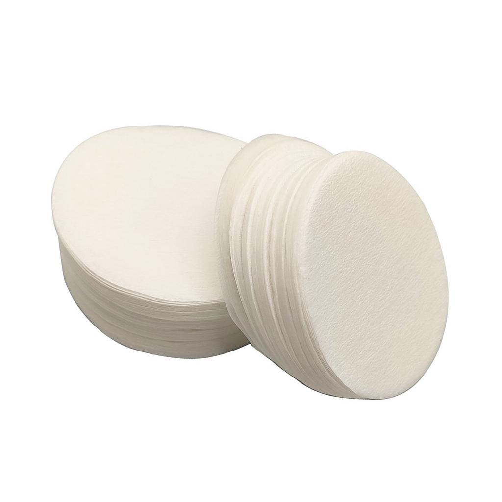 Упаковка из 100 одноразовых кофейных фильтров круглых из натуральной бумаги, фильтровальная бумага для экстракции кофе, текстура древесной массы для кофе