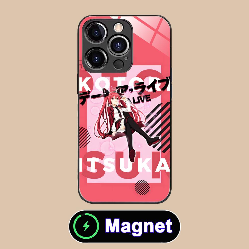 Date a Live Котори Ицука Стеклянный чехол для мобильного телефона MagSafe для iPhone 17 16 15 14 13 12 11 Air Pro Max Plus Mini Цветная крышка