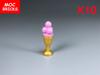 Нетоксичные кубики Moc Розовый Романтичный Дом Декор Частицы Сердце Бант Сумка Тарелка Штаны Строительный Блок Детские Игрушки День Рождения Любящий Подарок