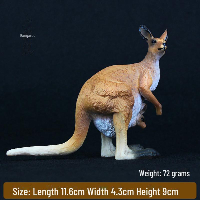 Игрушки-модели диких животных: Гепард, антилопа гну, северный олень, благородный олень, кенгуру, волк – твердые пластиковые украшения для детей