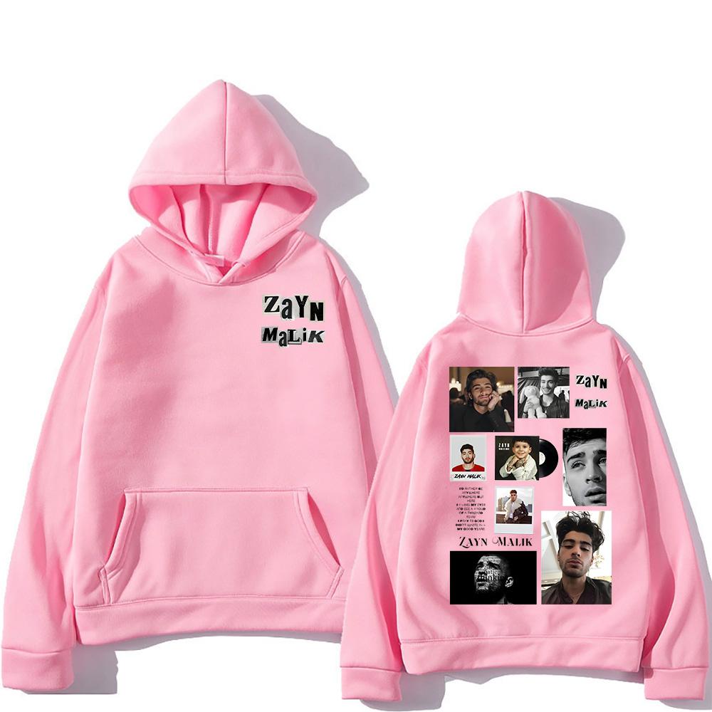 ZAYN Print Fashion Hoodies Zayn Malik Retro Hip Hop Pullover Unisex Oversized Tops Fall Long Sleeve Sweatshirt Men Women Clothes