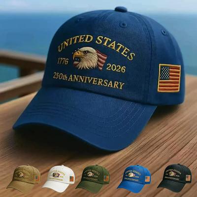 Кепка к 250-летию США Патриотические бейсболки Бейсболки с вышивкой орла для мужчин и женщин Кепка к 250-летнему юбилею
