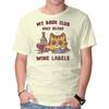 Unisex Crew Neck T-Shirt We Read Wine Labels Graphic Short Sleeve Casual Tee