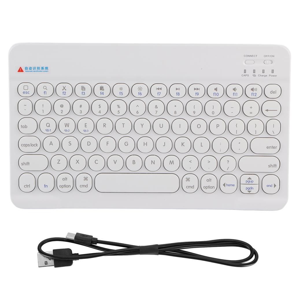 Беспроводная для Bluetooth Клавиатуры Ультратонкая Ретро Панк для Windows OS X Android IOS(белый )