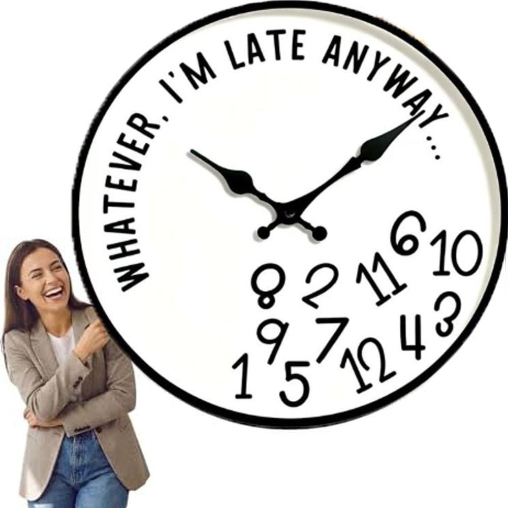 Analog Display Round Wall Clock Non-Ticking Design Non-Ticking Wall Clock Kitchen Clock