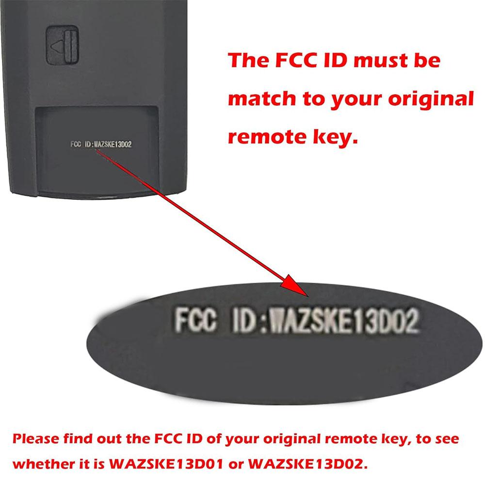 2x Смарт-ключ-брелок с дистанционным управлением для автомобиля, 4 кнопки WAZSKE13D01 для Mazda 3 6 2014-2018