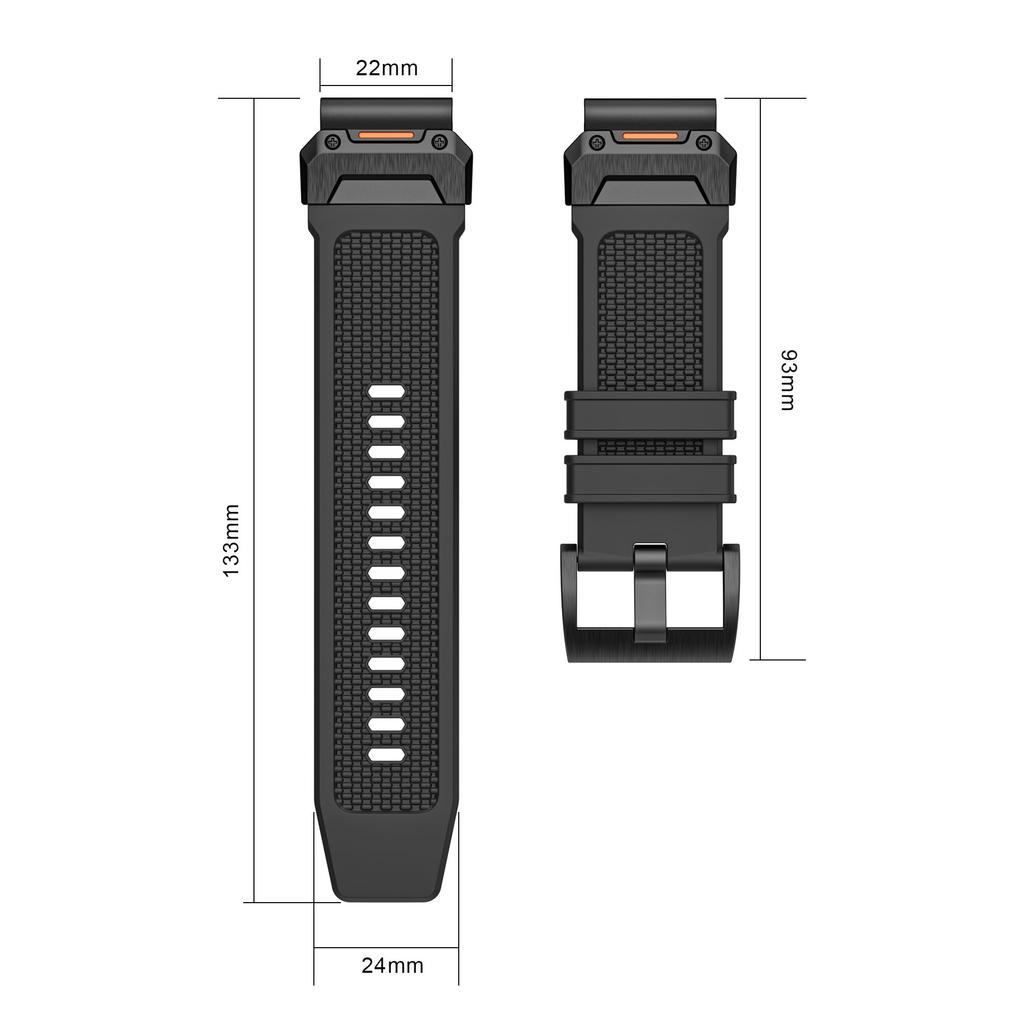 For Garmin Fenix 3/5/5X/6X/7X Replacement Strap 22mm Universal Smart Watch Soft Rubber Wrist Band