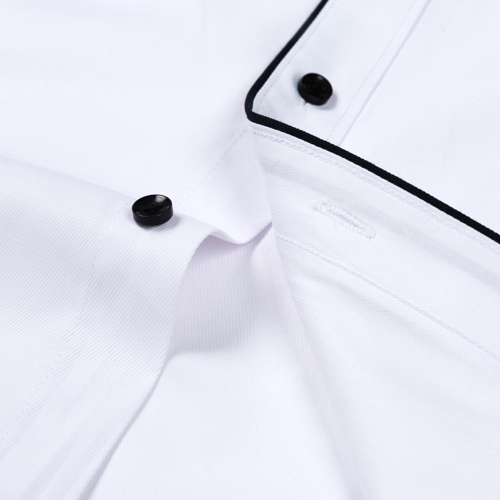 Мужские классические рубашки с контрастной строчкой спереди, полуофициальные рубашки с длинным рукавом, классического кроя, для офиса и бизнеса