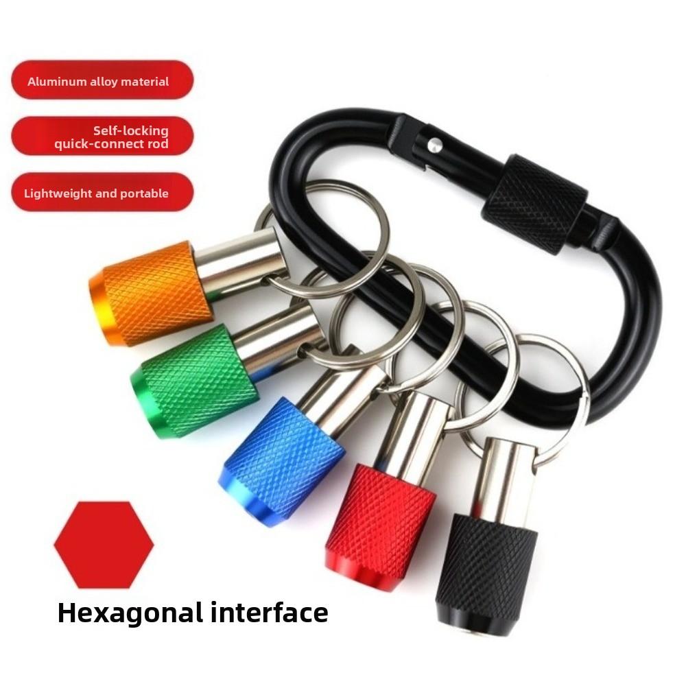 1/5pcs 1/4" Hexagonal Shank Key Chain Adapter Drill Bit Quick Change Hand Tool Outdoor