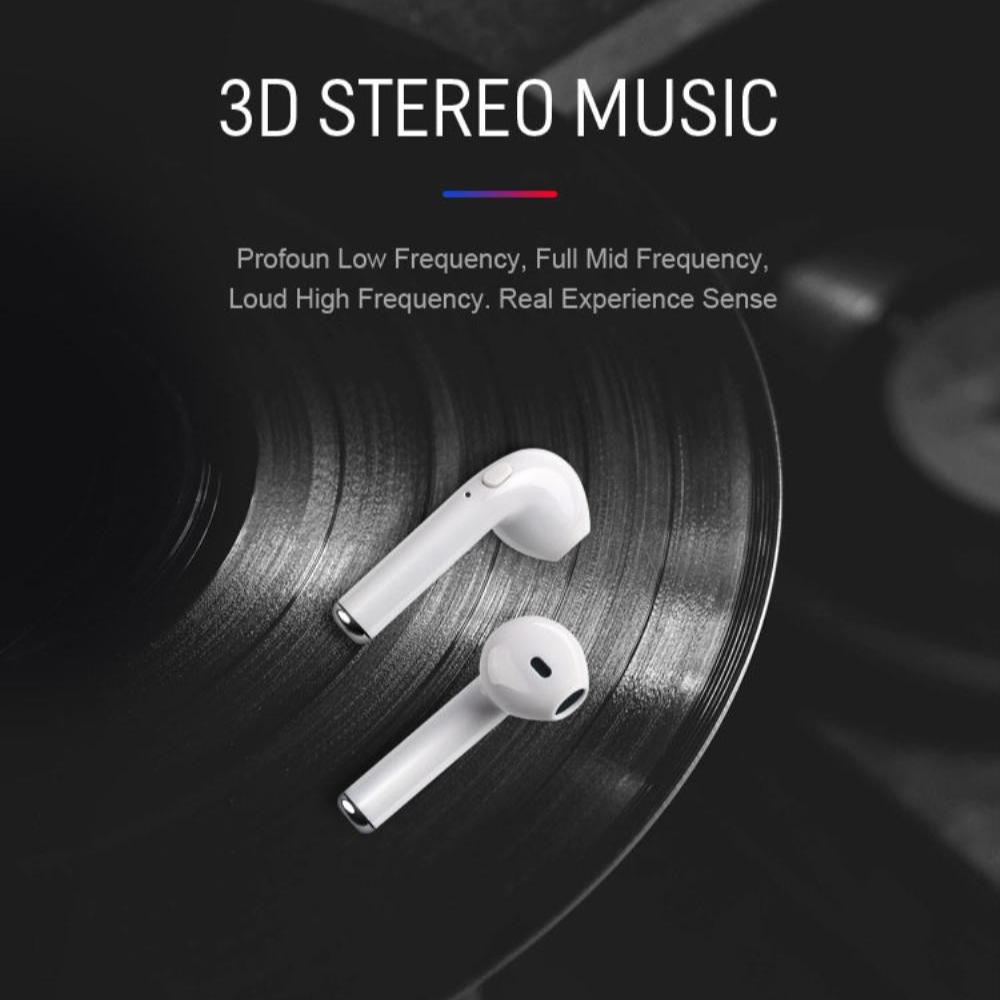 Беспроводные наушники Bluetooth, гарнитура, наушники I7s TWS 5,0, стереонаушники с басами и зарядным устройством