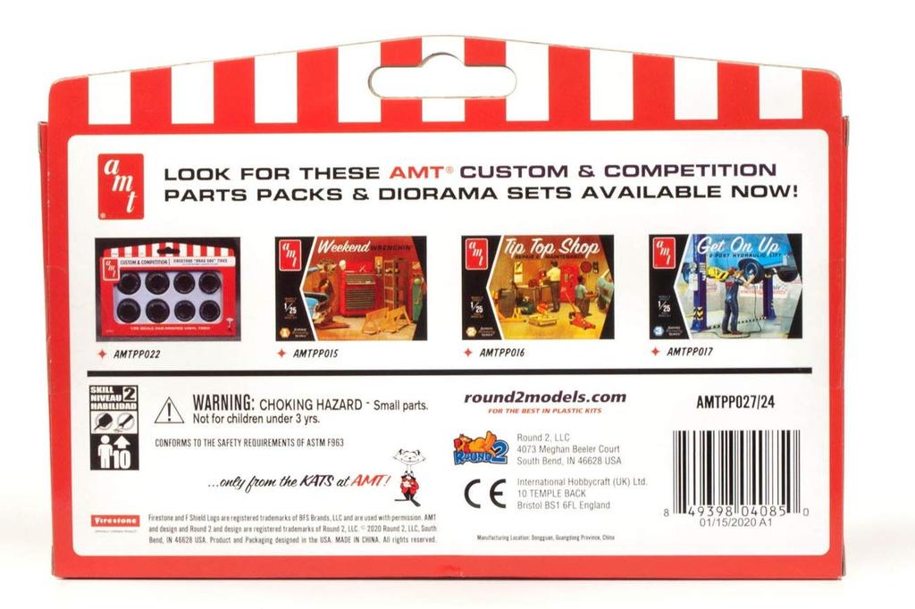 AMT Firestone Supreme Tire Parts Pack for Plastic Model Kits 1/25 (AMTPP027)