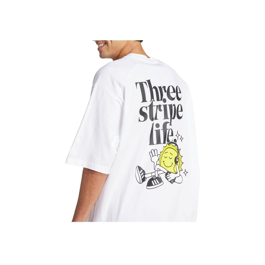 Adidas Comfortable Fashionable Casual Short Sleeve T-Shirt Men Tops White JZ3255