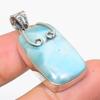 Подвеска из натурального ларимара, серебро 925 пробы, 1,75 дюйма Y1i59
