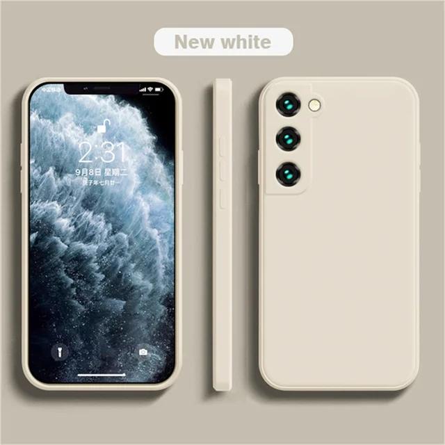 Квадратный жидкий силиконовый чехол для телефона Samsung Galaxy S24 S23 S24 Ultra S22 S21 S20 Ultra Plus S20FE S21 FE A72 A52 A51 4G Cover
