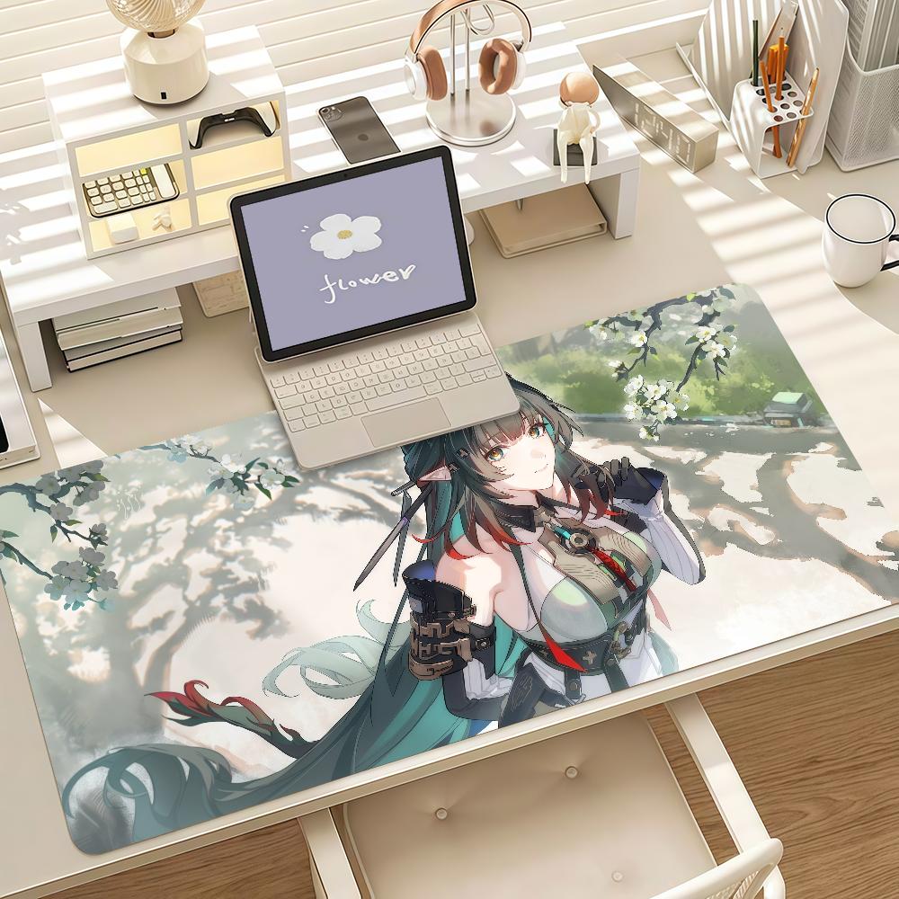 Game Arknights Endfield Zhuang Fangyi Mouse Pad Anti Slip Rubber Edge Locked Thickened Laptop Gaming Desk Mat