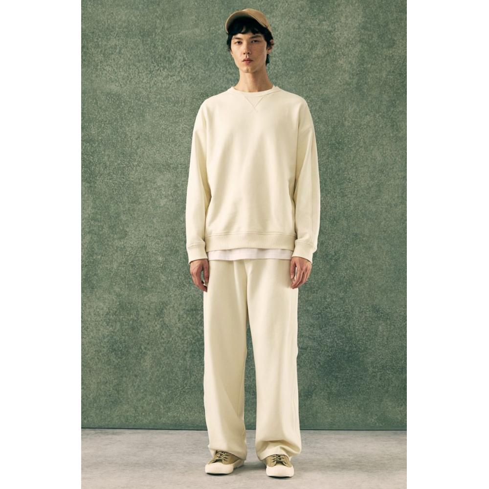 Толстовка свободного кроя HM Light Fit, бежевая