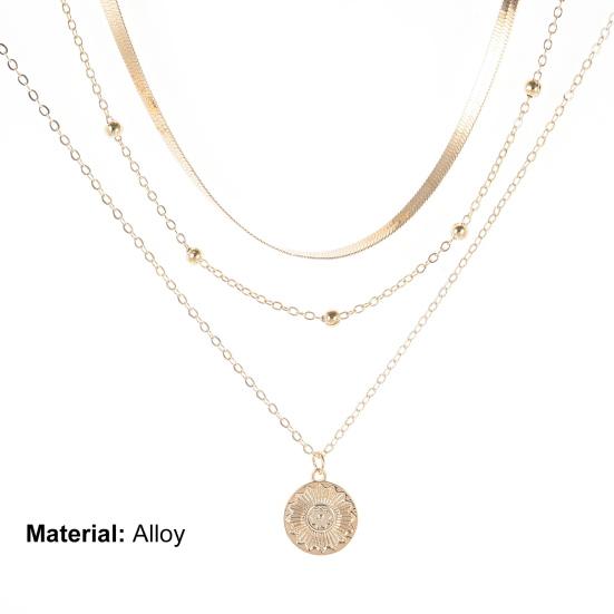 Multilayer Charm Necklace Adjustable Neck Decoration Not Deformed