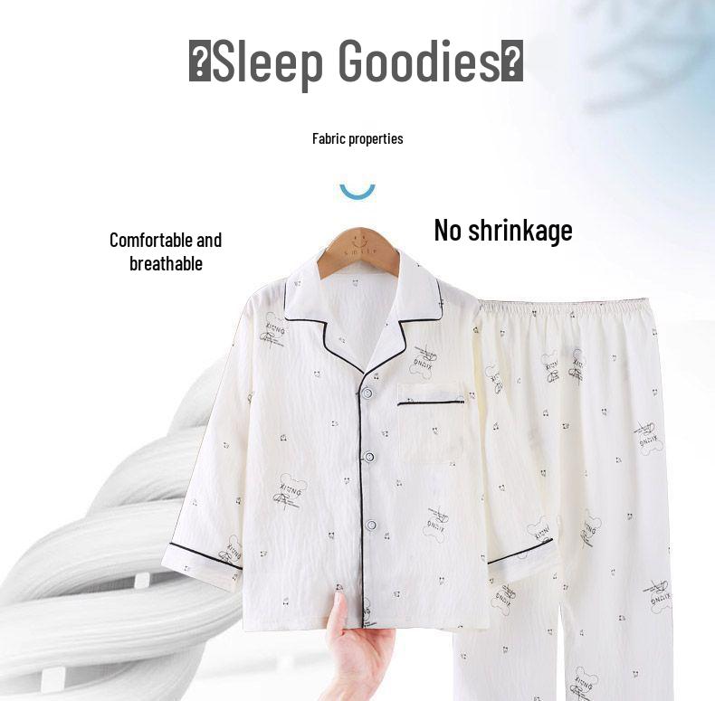 Сладкий костюм-пижама большого размера с воротником, облачный хлопок, длинный рукав и длинные брюки, для весны и лета