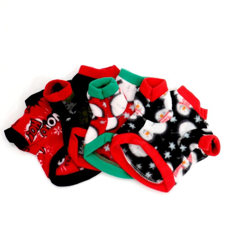 Pet Cats Dogs Autumn Winter Classic Christmas Fleece Jacket