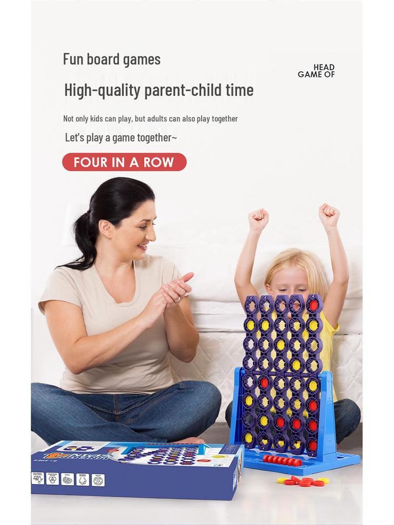 3D Rotating Four-in-a-Row Interactive Toy for Kindergarten Students