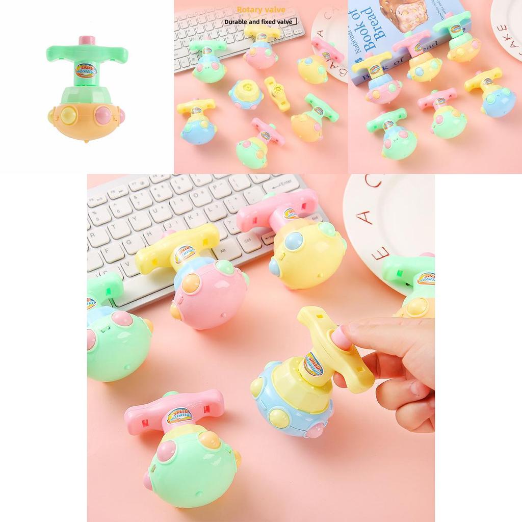 Candy Colored Press Type Rotating Gyroscope With Lighting Function Children Toy For Kids And Students