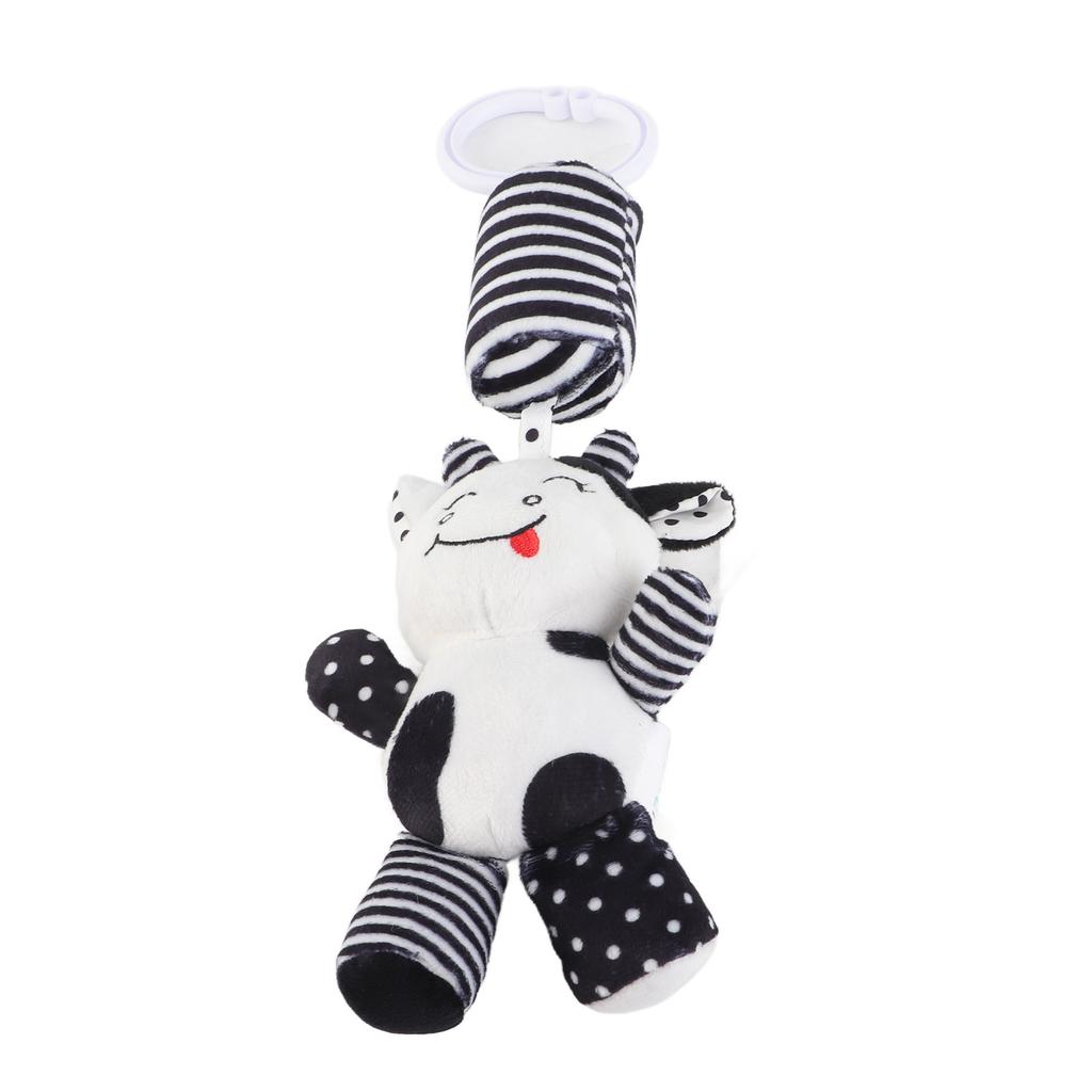 Детские подвесные погремушки, игрушки в черно-белую полоску, плюшевые игрушки для детской коляски, автомобильной кровати