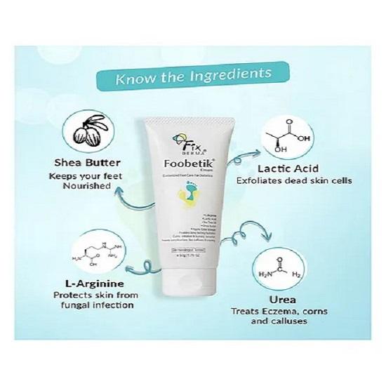 Fixderma Foobetik Cream Крем для ног для потрескавшихся ног, увлажняющий и восстанавливающий 50г