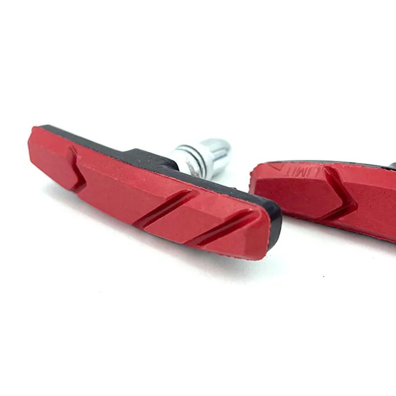 1/2Pairs Durable Bicycle Silent Brake Pads Cycling V Brake Holder Pads Shoes Blocks Rubber Pad For Long-lasting Performance Good