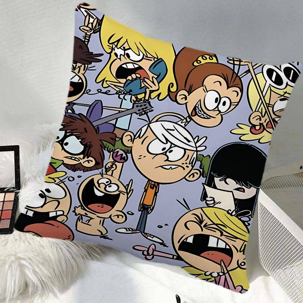 Cartoon The Iloud House Pillow Case Square Pillow Bedroom Sofa Leisure Comfort Cushion Car Home Decoration