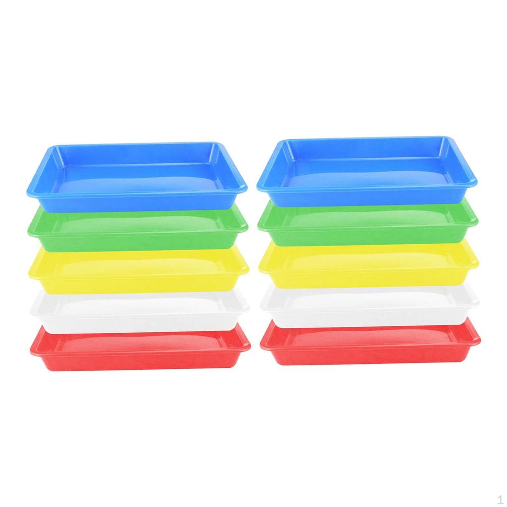 10 Pieces Serving Trays Party Buffet Platters Container Storage Plates for Camping