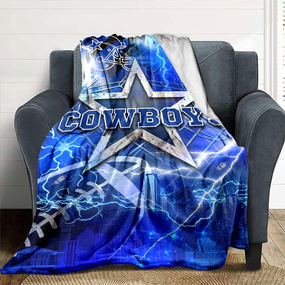 Dallas Cowboys Print Flannel Blanket High Quality Warm Comfortable Cover for All Seasons Perfect for Gifts Home Decor