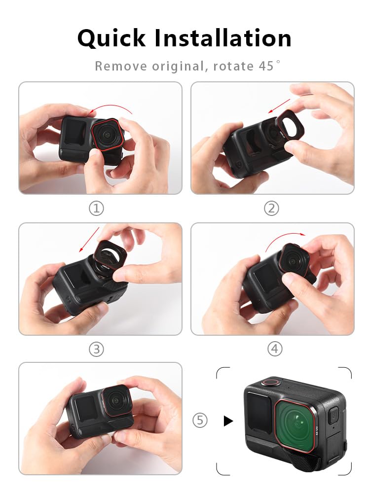 Insta360 Ace Pro Pro Эксклюзивный фильтр Покрытие с высоким коэффициентом пропускания Водонепроницаемый Пыленепроницаемый Маслостойкий Защита Дополнительный объектив 2/Ace Защита от запотевания