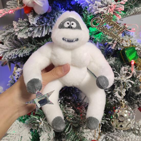 Abominable Snowman Christmas Tree Topper Plush Stuffed Snow Elf Christmas Tree Hugger with Star for Xmas Treetop Decoration