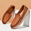 Модные мужские лоферы из натуральной кожи, новая летняя мужская повседневная обувь, мягкая подошва, слипоны, балетки, обувь для ходьбы на открытом воздухе, модные деловые мокасины