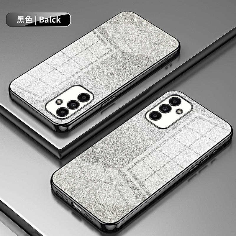Подходит для Samsung A57 чехол для мобильного телефона с гальваническим покрытием и блестками A37 прозрачный A17 полностью закрывающий A07 противоударный A56 защитный чехол A36