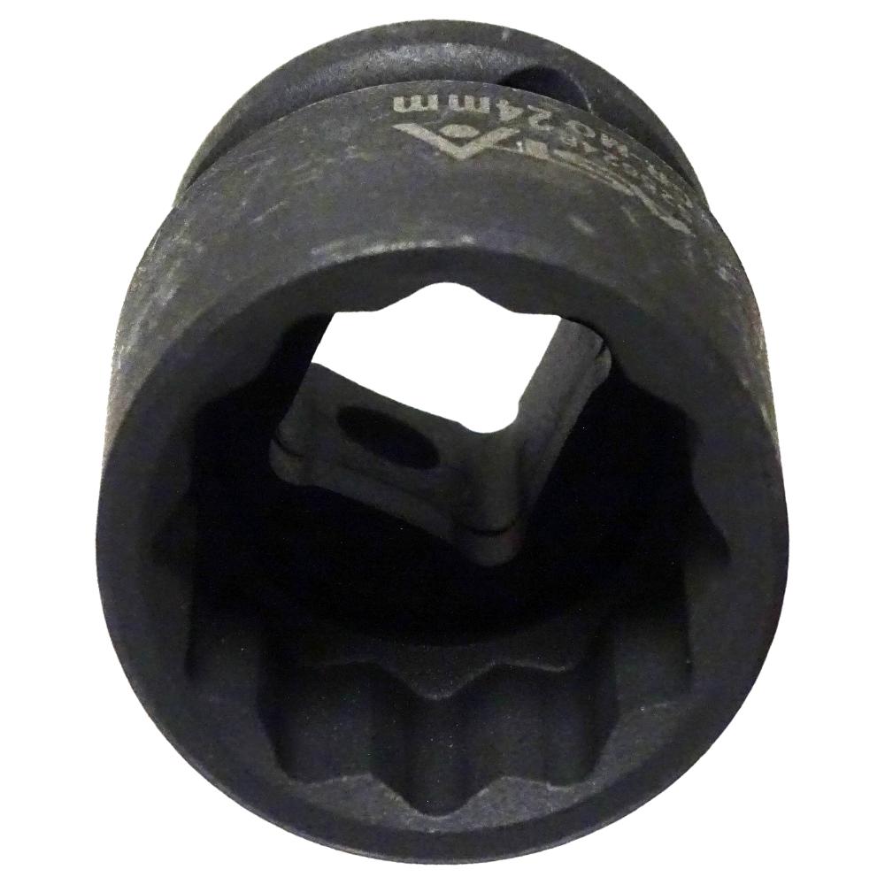 Impact socket 24mm 12-point 1/2' socket wrench CR-Mo, Asta