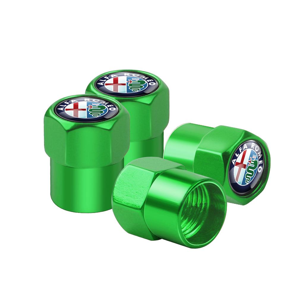 4pcs 3D Metal Wheel Tire Valve Stem Caps Cover Auto Accessories For Alfa Romeo 159 156 Mito Giulia Stelvio Giulietta Tonale TZ3 tfc123