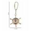 Винтажный морской латунный брелок с компасом, кольцо для ключей, морской декор, лучший подарок