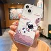 Космонавт милый роскошный прозрачный мягкий чехол для телефона iPhone 15 14 13 12 11 Pro Max XS X XR 7 8 Plus противоударный чехол Fundas