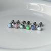Серьги Niche Mini Opal Dragon Claw из титана: Уникальные костяные штифты с винтовой конструкцией