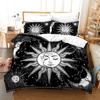 Sun And Moon Duvet Cover Set Black And White Colour Polyester Comforter Cover King Queen Full Size For Men Women Bedding Set