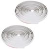 FUKUMIDO AeroMall Rubber Headlight Car Door Fender Molding Door Edge Protector T-shaped 5M White 5mm Width 2pcs