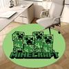 Коврик для кресла Minecraft Creeper, Круглый ковер - Офисный ковер, Машинная стирка, Нескользящий, Подходит для гостиных, спален