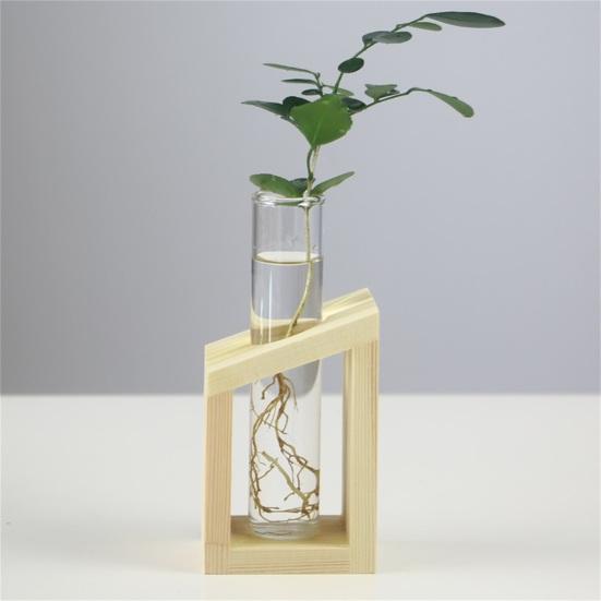 Decorative Hydroponic Tube Test Tube Vase Transparent Glass Universal Vases for Home