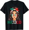 Mexico Girl Flag Proud Heritage Month Women Mexican T-Shirt