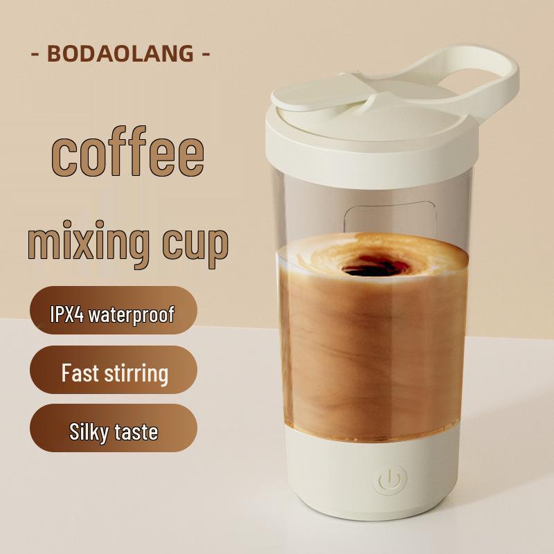 Portable One-Button Electric Mixing Cup for Coffee, Milk, and Protein Powder