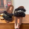 House Slippers Platform Shoes Luxury Slides Slipers Women Fur Flip Flops Designer 2024 Soft Plush Fashion House Slippers Platfor