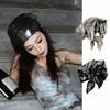 Square Scarf Retro Y2K Hot Spicy Style Print Liquid Silver Leopard Hair Scarf For Women Summer Headband Sunscreen Hat Shawl Wrap