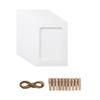 20Pcs Paper Photo Frames Bright White Card Picture Frames DIY Creative Hanging Inside Aperture To Fit Image 6x4 with Rope and Mini Wood Clip